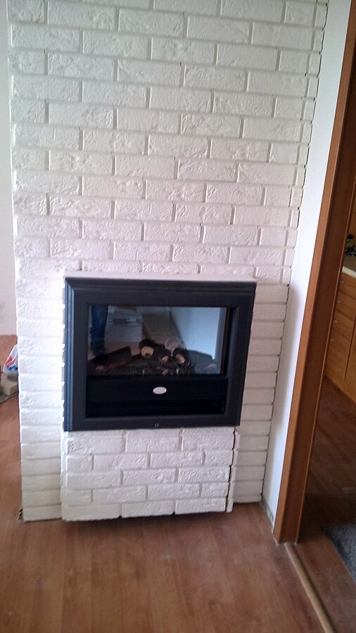 Rybnik, Orzepowicka - zabudowa kominka w cegle - zdjęcie 2