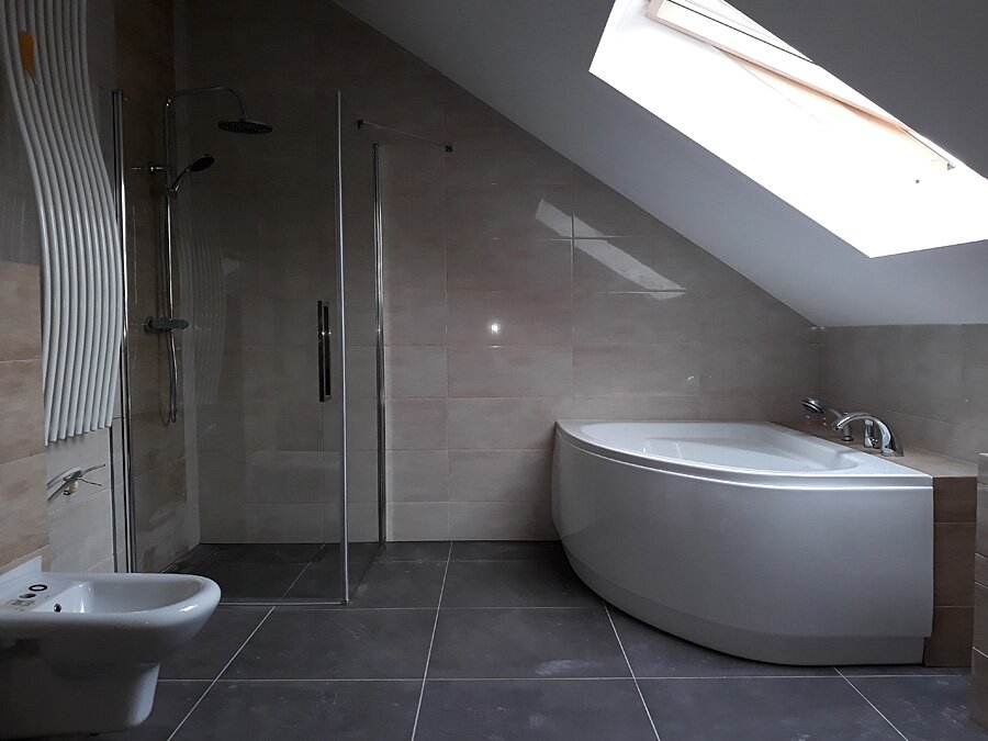 Jejkowice - łazienka na poddaszu - zdjęcie 3