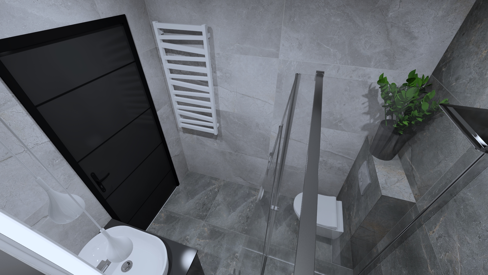 Łazienki - Projekt wnętrza 3D (Lucyna Zimny) - zdjęcie 17