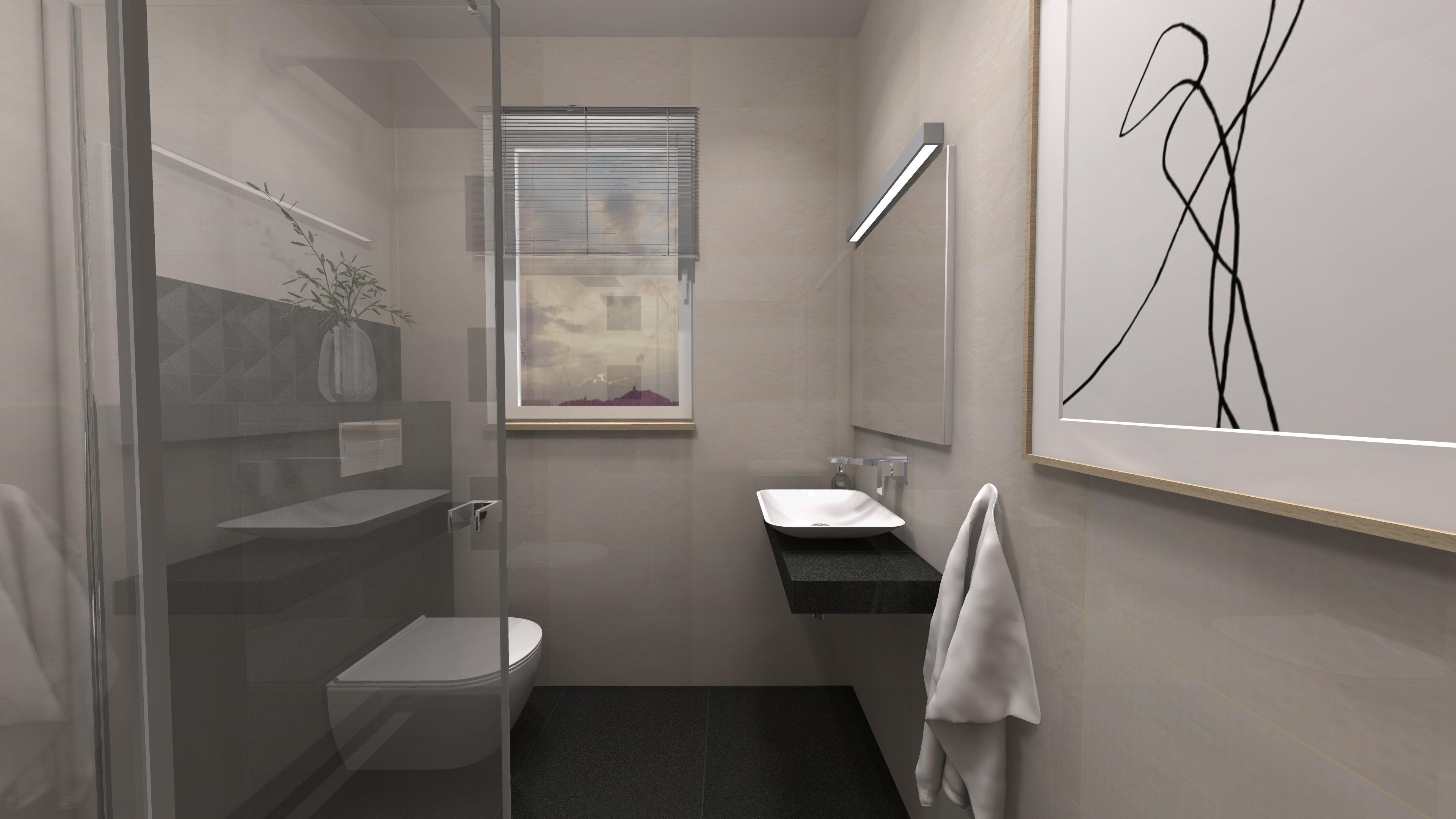 Łazienki - Projekt wnętrza 3D (Lucyna Zimny) - zdjęcie 12