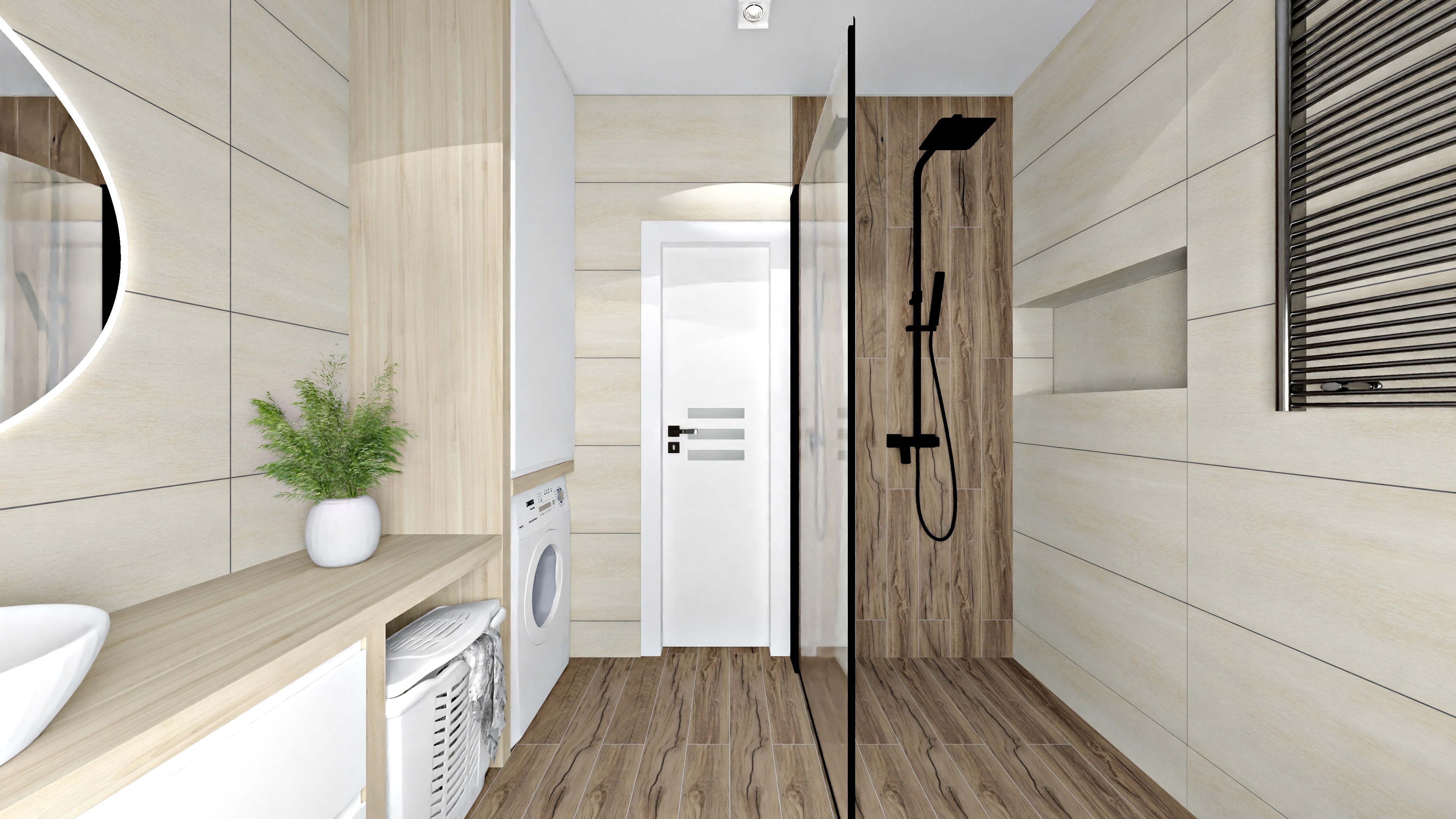 Łazienki - Projekt wnętrza 3D (Lucyna Zimny) - zdjęcie 5