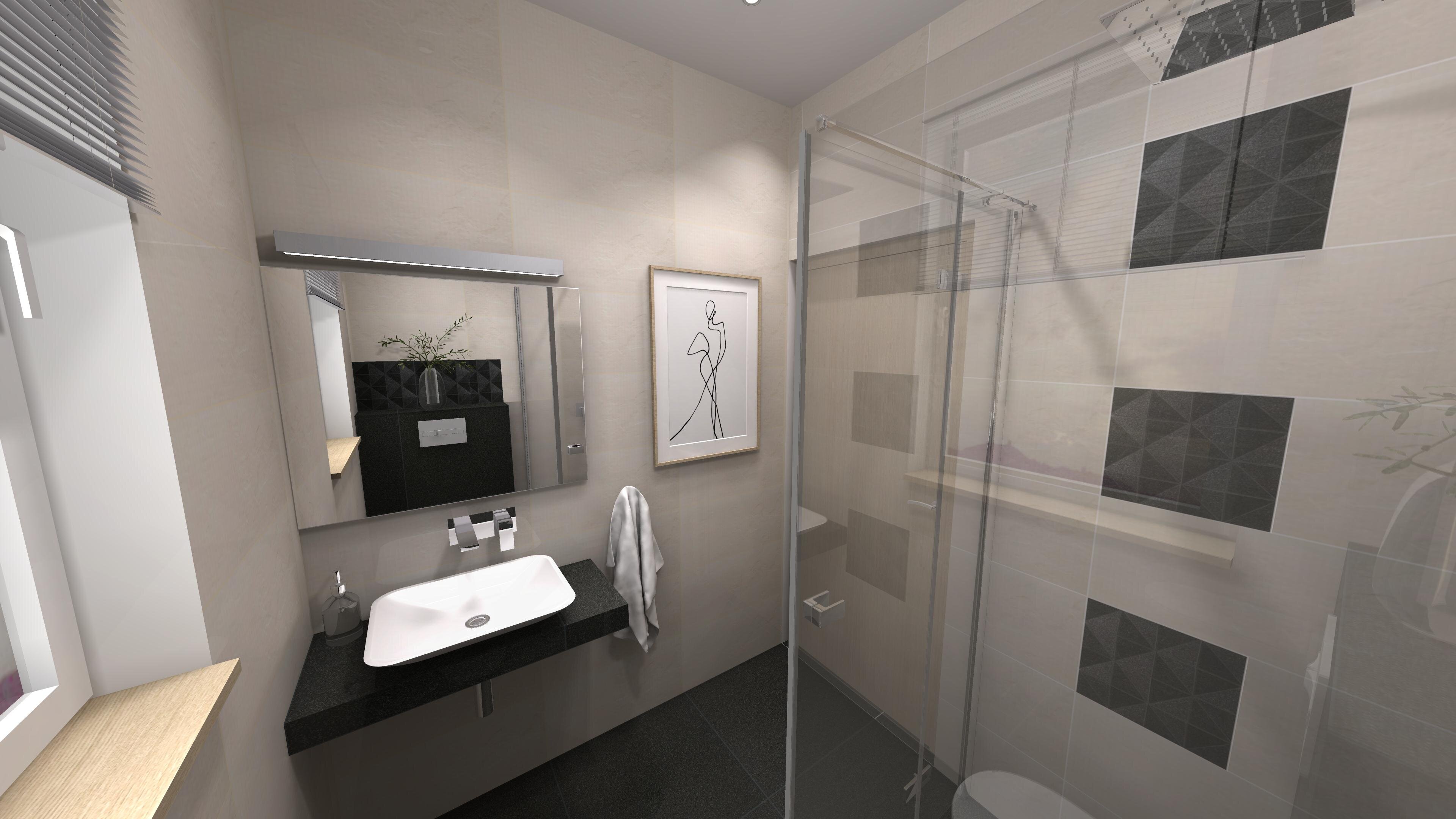 Łazienki - Projekt wnętrza 3D (Lucyna Zimny) - zdjęcie 8