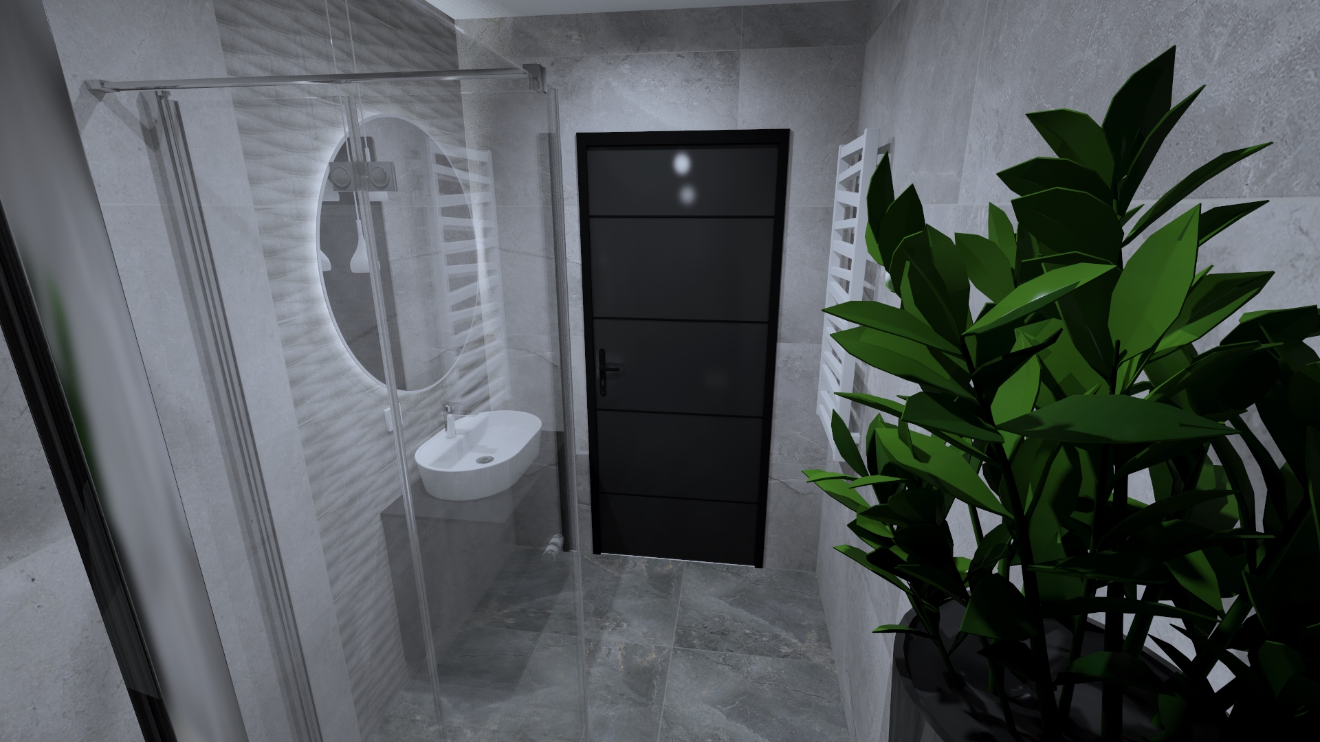 Łazienki - Projekt wnętrza 3D (Lucyna Zimny) - zdjęcie 16