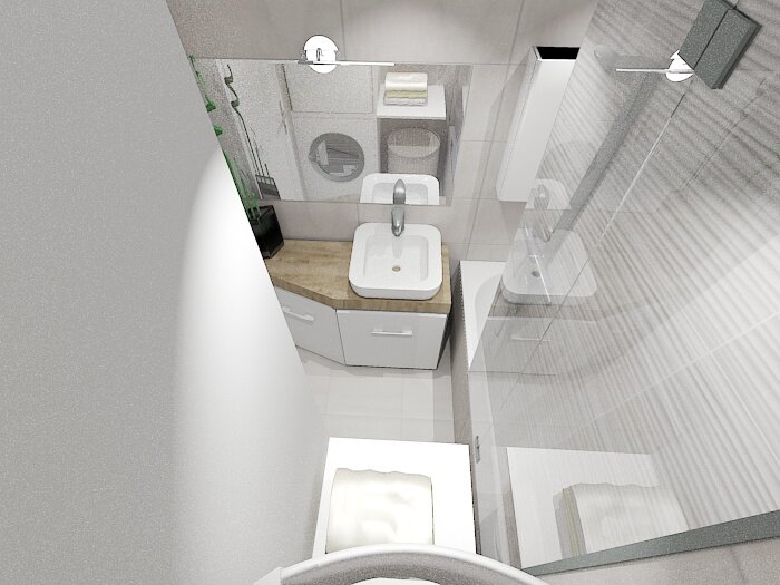 Łazienki - Projekt wnętrza 3D (Lucyna Zimny) - zdjęcie 1