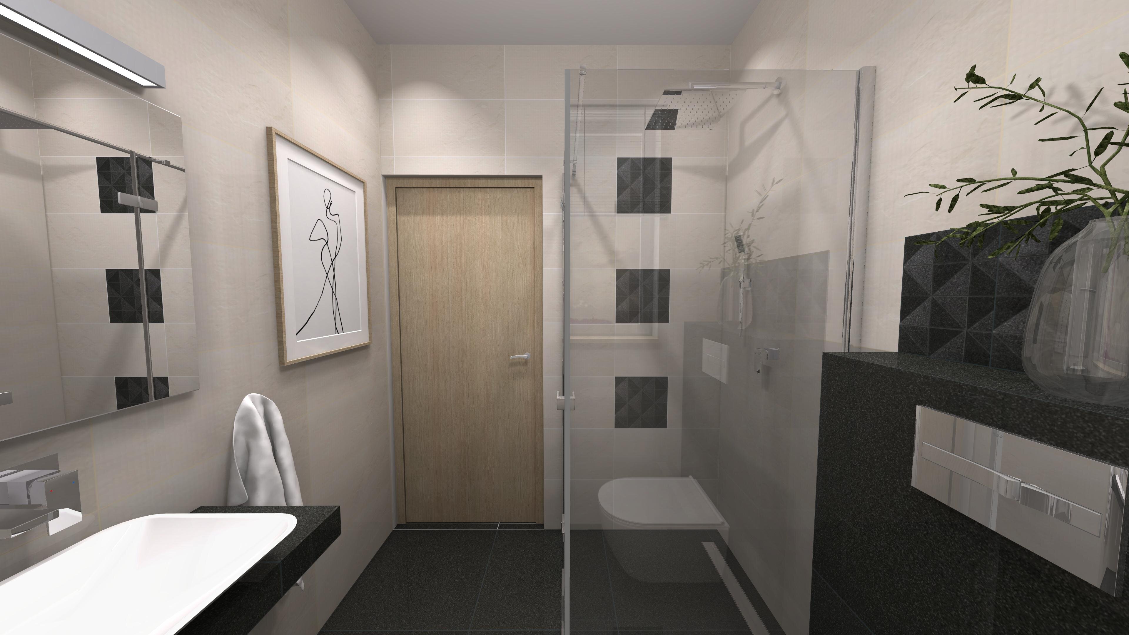 Łazienki - Projekt wnętrza 3D (Lucyna Zimny) - zdjęcie 9