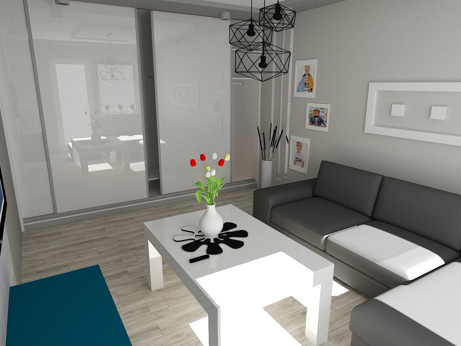 Salony/pokoje/itp - Projekt wnętrza 3D (Lucyna Zimny) - zdjęcie 28