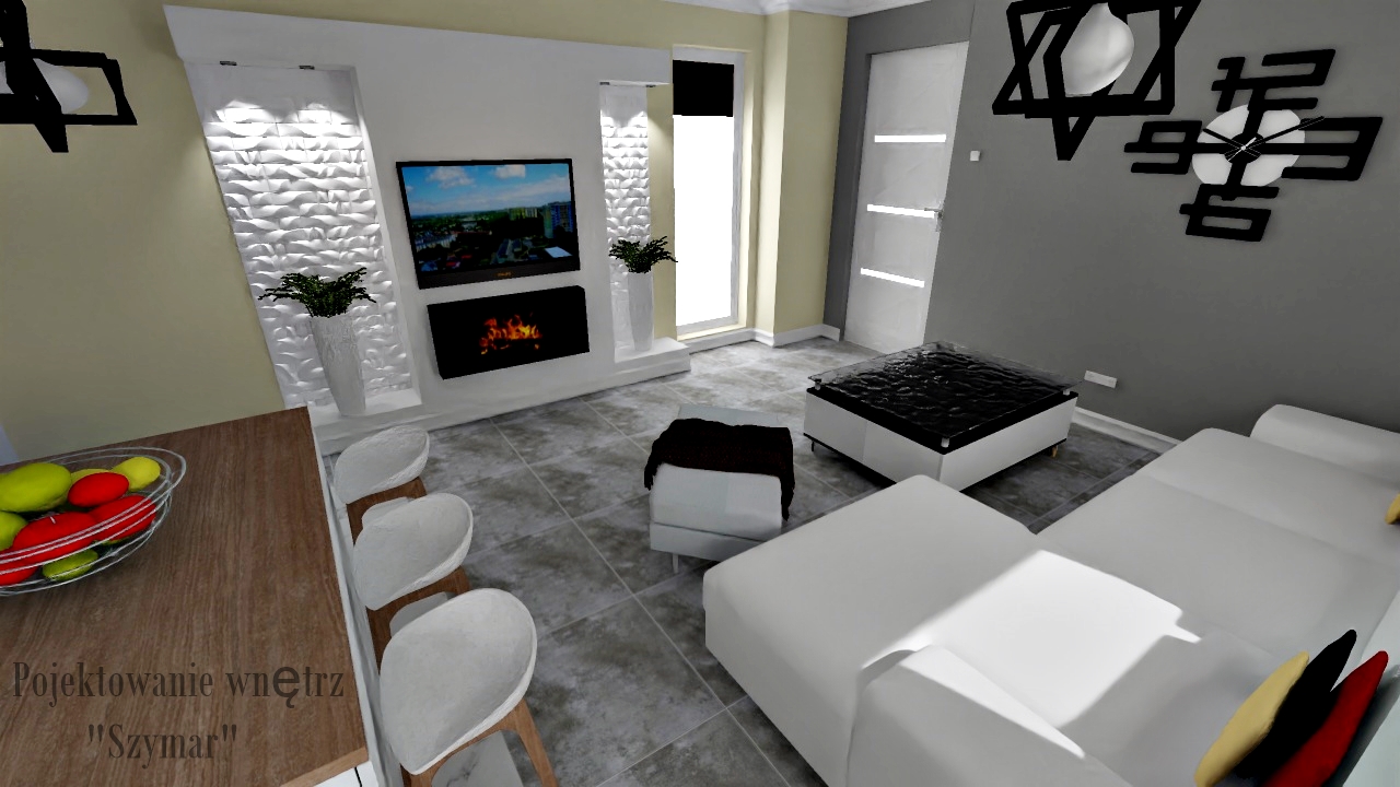 Salony/pokoje/itp - Projekt wnętrza 3D (Lucyna Zimny) - zdjęcie 5