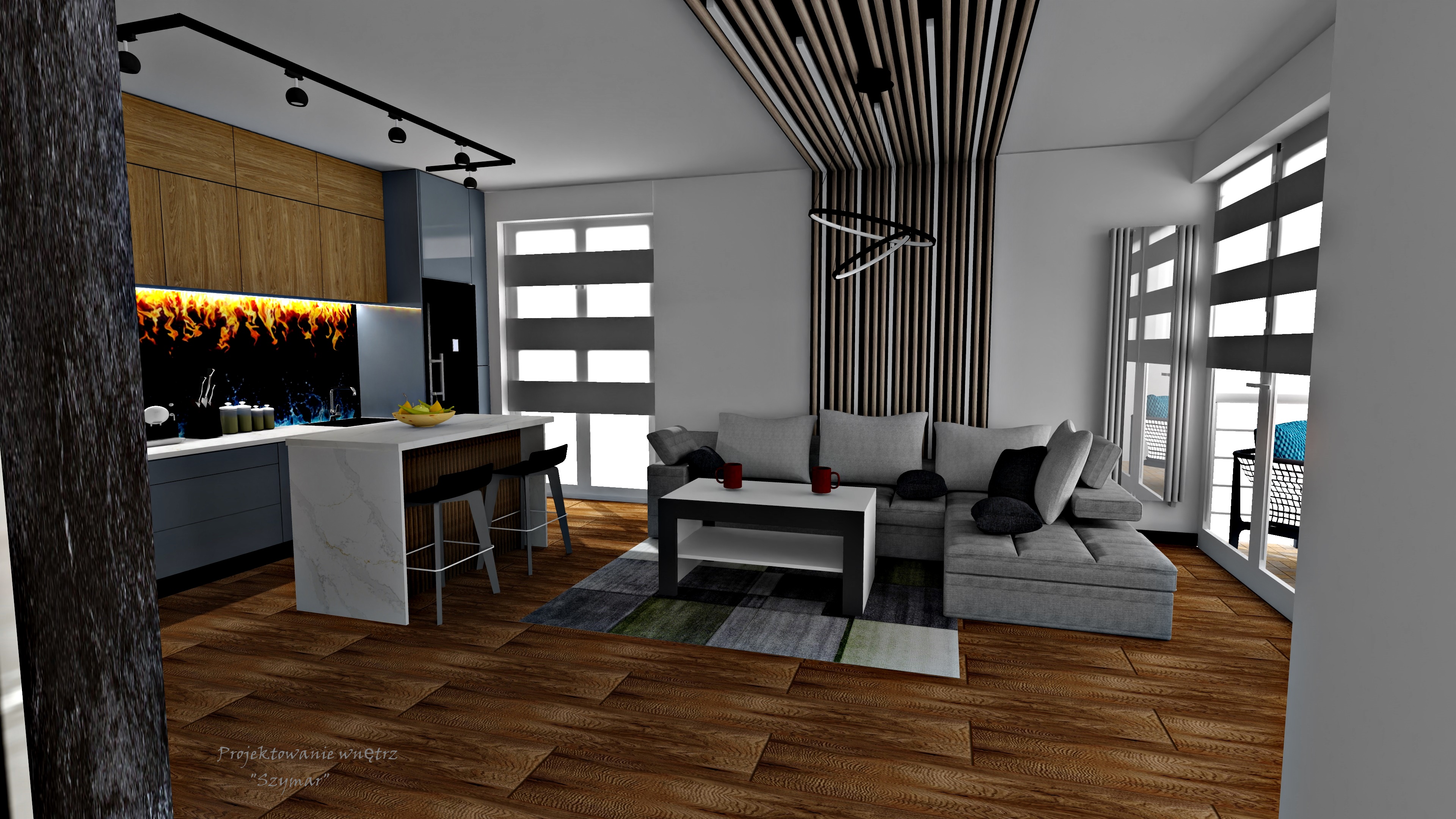 Salony/pokoje/itp - Projekt wnętrza 3D (Lucyna Zimny) - zdjęcie 20