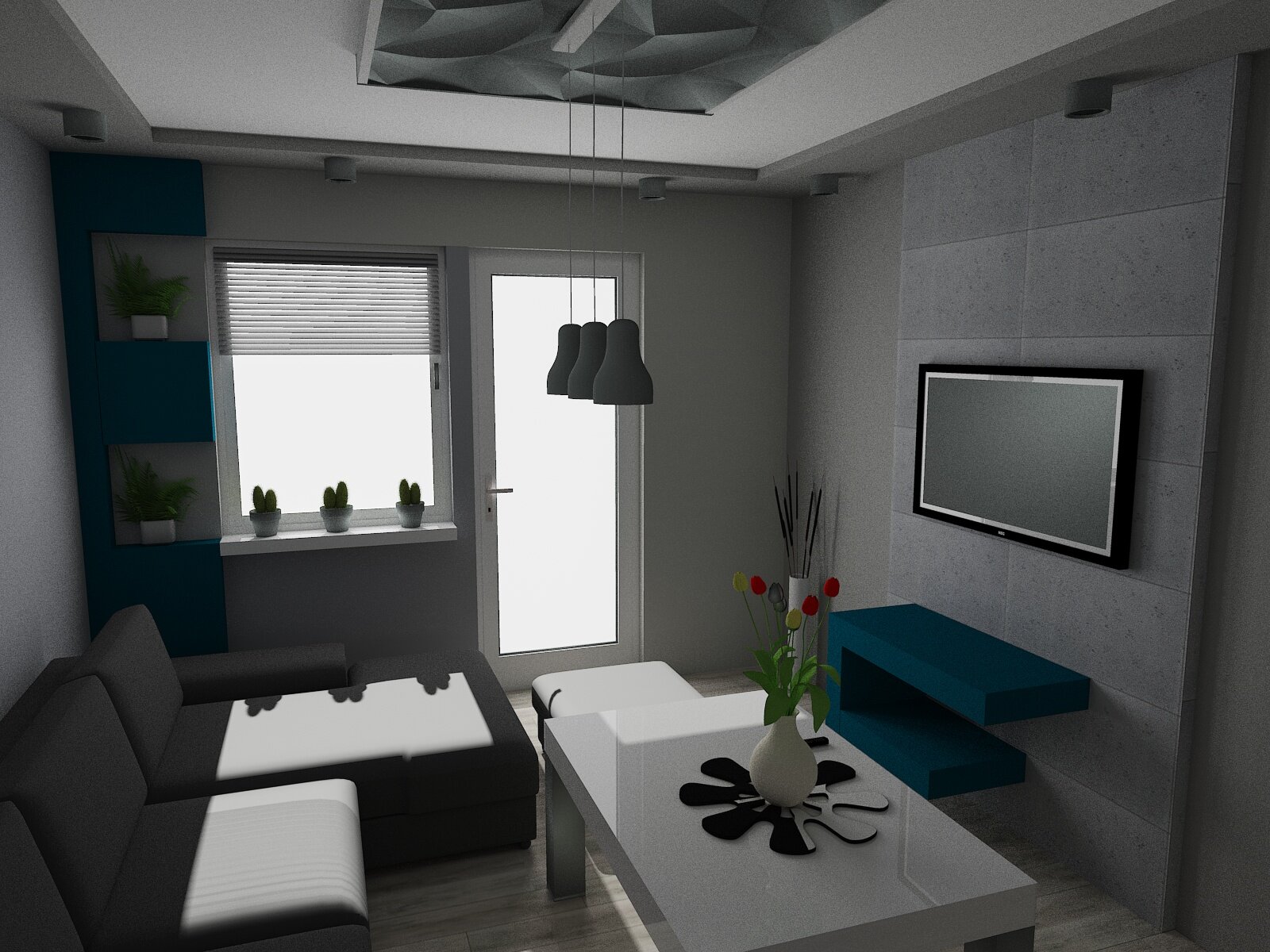 Salony/pokoje/itp - Projekt wnętrza 3D (Lucyna Zimny) - zdjęcie 26