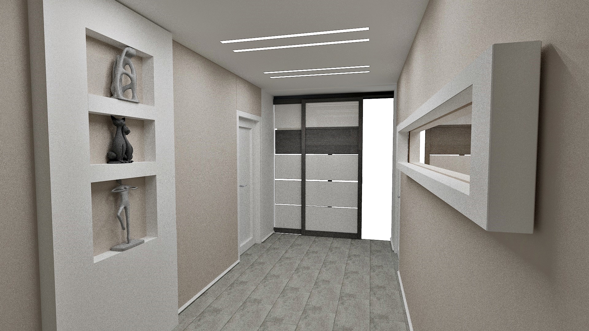 Salony/pokoje/itp - Projekt wnętrza 3D (Lucyna Zimny) - zdjęcie 12