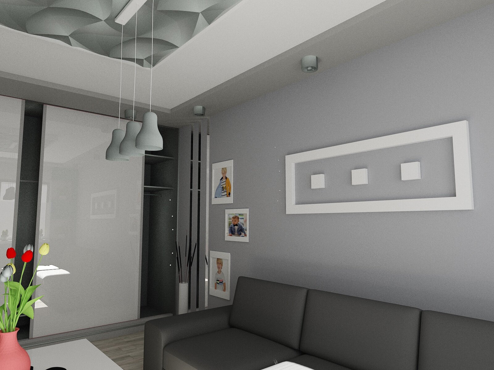 Salony/pokoje/itp - Projekt wnętrza 3D (Lucyna Zimny) - zdjęcie 25