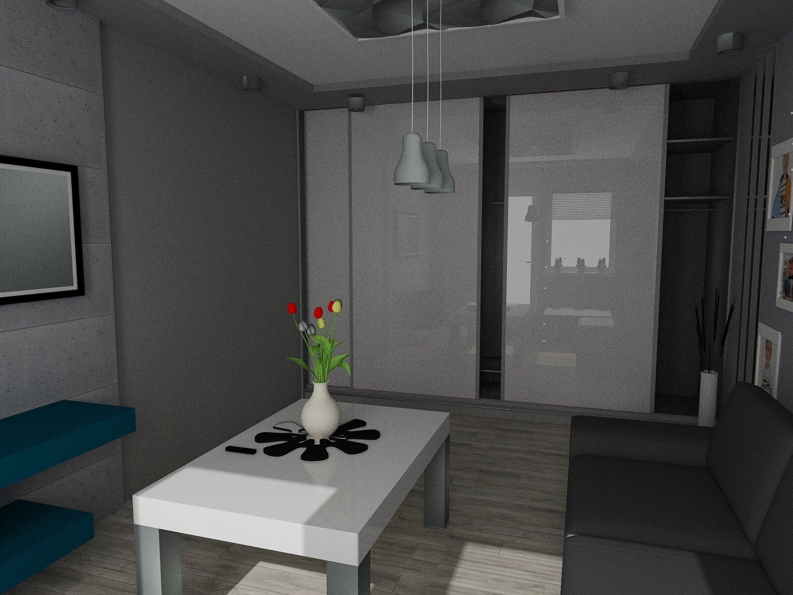 Salony/pokoje/itp - Projekt wnętrza 3D (Lucyna Zimny) - zdjęcie 27