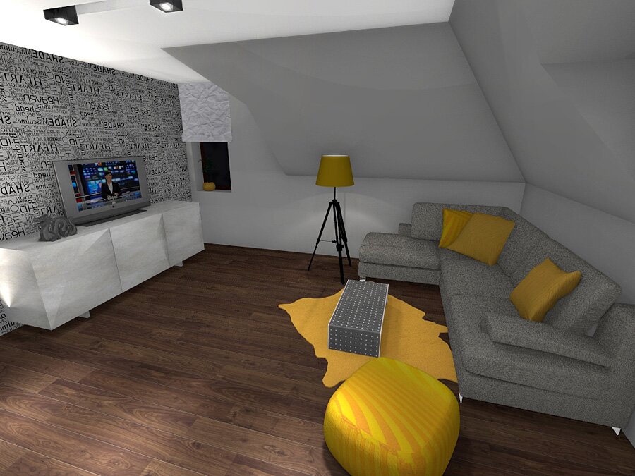 Salony/pokoje/itp - Projekt wnętrza 3D (Lucyna Zimny) - zdjęcie 1