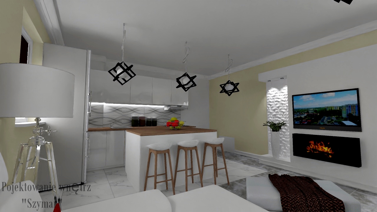 Salony/pokoje/itp - Projekt wnętrza 3D (Lucyna Zimny) - zdjęcie 6